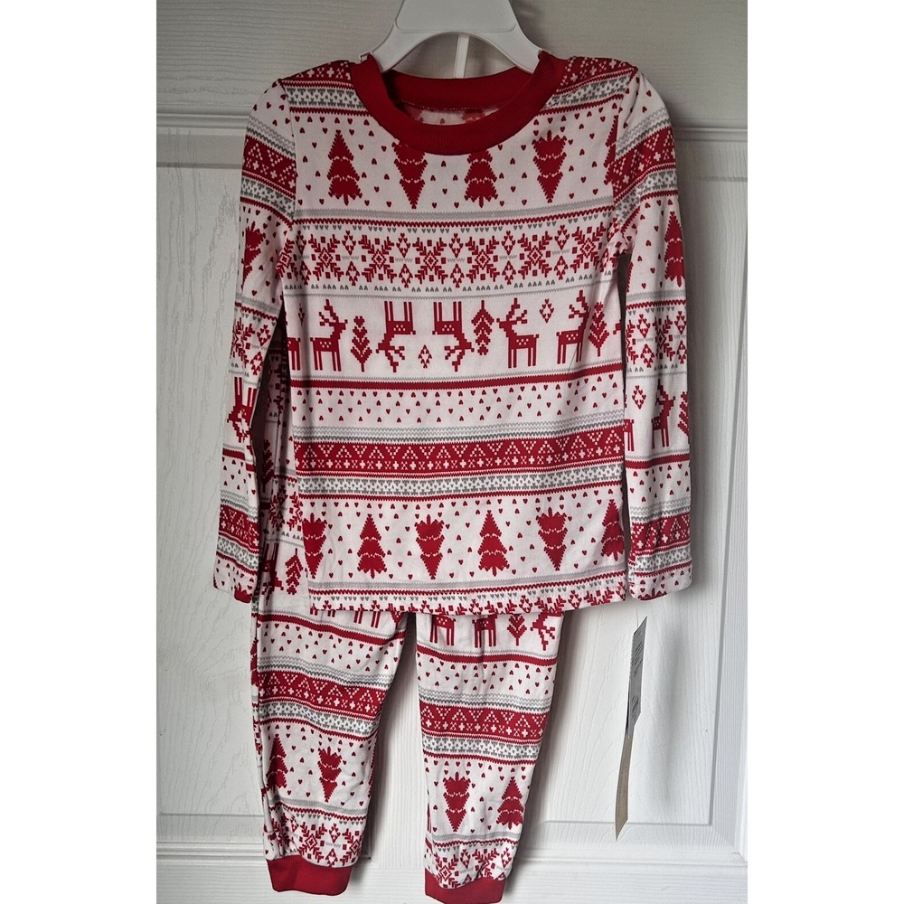 Christmas Pajamas Unisex Kids 8 Holiday Jammies For Your Families Reindeer BxJ